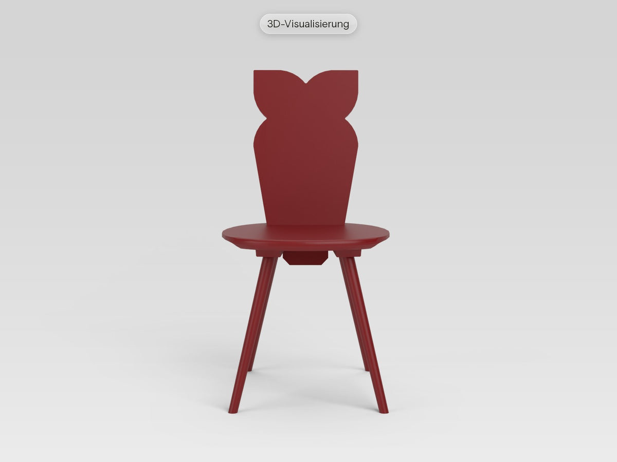 Watzmann Witwe Bolte in Glutrot, von vorne (3D-Visualisierung)